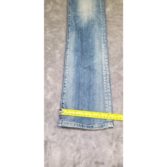 REPLAY Women's Sz 26 Vintage Style Denim Overalls Distressed Details Blue Light - Picture 3 of 10